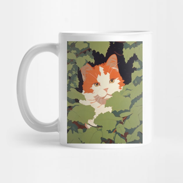 Orange Cat Peeping Painted Style by DustedDesigns